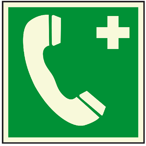 PERMALIGHT plus langnachleuchtend Rettungszeichen Notruftelefon, praxisbewährt, Folie, 200x200mm, DIN 67510-Leggi tutto