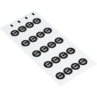 Leiterkennzeichen Wechselstromnetz L3, RoHS konform, Folie, Ø 25mm, 7/Bogen, DIN EN 60445 / IEC 60417-Beschreibung lesen
