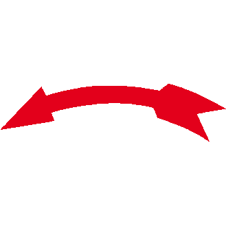Drehrichtungspfeil, linksweisend, rot, Folie, selbstklebend, 19x111mm, 5/Bogen-Beschreibung lesen