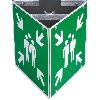 Sammelplatz-Signalsatz aus Aluminium 400x400mm