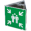 Sammelplatz-Signalsatz aus Aluminium 400x400mm
