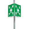 Sammelplatz-Signalsatz aus Aluminium 400x400mm