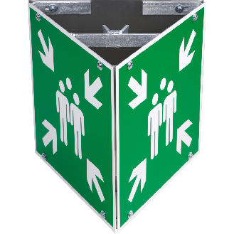 Dreieckset Rettungszeichen Sammelstelle, Aluminium, 400x400mm, inkl. Befestigung-Beschreibung lesen