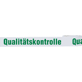 Klebeband Qualitätskontrolle, weiß/grün, Polypropylen, selbstklebend, 50mm, 66m/Rolle-Beschreibung lesen