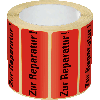 Organisationsetikett Zur Reparatur!, rot, Haftpapier, ablösbar, 50x20mm, 500/Rolle