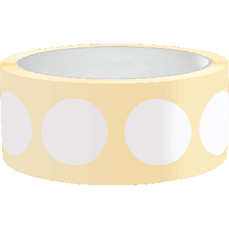 Markierungspunkte, weiß, Folie, selbstklebend, Ø 25 mm, 100/Rolle-Beschreibung lesen