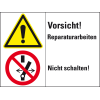 Kombischild mit Symbolen Vorsicht!Reparaturarbeiten..., Folie, selbstklebend, 200x150mm Kombischild mit Symbolen Vorsicht!Reparaturarbeiten..., Folie, selbstklebend, 200x150mm