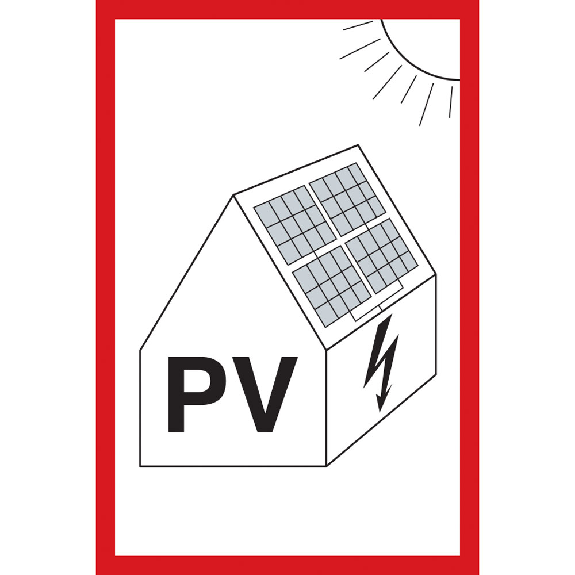 Hinweisschild Photovoltaikanlage, VDE 100-712, Kunststoff, 300x200mm Hinweisschild Photovoltaikanlage, VDE 100-712, Kunststoff, 300x200mm-Beschreibung lesen