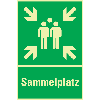 PERMALIGHT power langnachleuchtend Kombischild Sammelstelle, Sammelplatz, Aluminium, 400x600mm, ASR A1.3, ISO 7010 E007 PERMALIGHT power langnachleuchtend Kombischild Sammelstelle, Sammelplatz, Aluminium, 400x600mm, ASR A1.3, ISO 7010 E007
