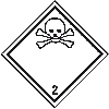 Gefahrgutzettel (Placards) Klasse 2.3 Giftige Gase, Folie, seewasserbe., 250x250mm, IMDG-Code, GGVSEB, ADR, IATA Gefahrgutzettel (Placards) Klasse 2.3 Giftige Gase, Folie, seewasserbe., 250x250mm, IMDG-Code, GGVSEB, ADR, IATA