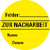 Organisationsetikett Zur Nacharbeit, gelb, Haftpapier, ablösbar, Ø 60mm, 500/Rolle Organisationsetikett Zur Nacharbeit, gelb, Haftpapier, ablösbar, Ø 60mm, 500/Rolle