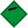 Verpackungskennzeichen Kl.2.2 Nicht entfl..., Haftpapier, permanent, 50x50mm, 1000/Rolle, IMDG-Code, GGVSEB, ADR