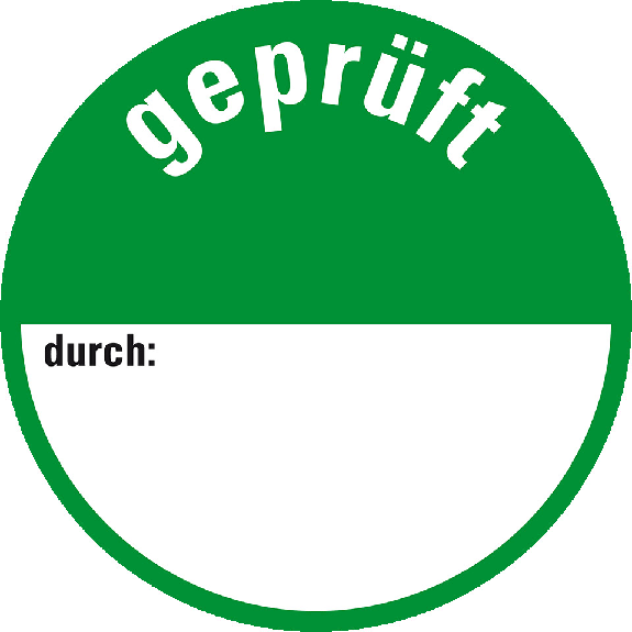 Klebepunkte für Qualitätskontrolle geprüft, Folie, selbstklebend, Ø 30mm, 18/Bogen Klebepunkte für Qualitätskontrolle geprüft, Folie, selbstklebend, Ø 30mm, 18/Bogen-Beschreibung lesen