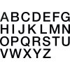 Stanzbuchstabe A-Z, schwarz, Folie, selbstklebend, Schrifthöhe 75mm, 26/VE Stanzbuchstabe A-Z, schwarz, Folie, selbstklebend, Schrifthöhe 75mm, 26/VE