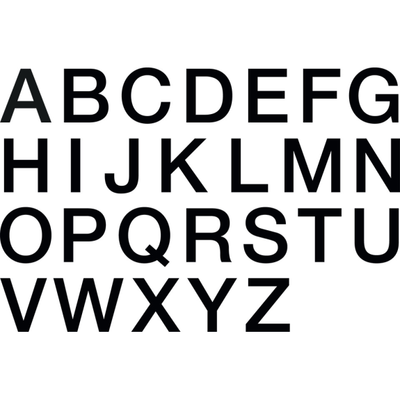Stanzbuchstabe A-Z, schwarz, Folie, selbstklebend, Schrifthöhe 75mm, 26/VE Stanzbuchstabe A-Z, schwarz, Folie, selbstklebend, Schrifthöhe 75mm, 26/VE-Beschreibung lesen