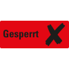 Organisationsetikett Gesperrt, Pikto, rot, Haftpapier, ablösbar, 50x20mm, 500/Rolle Organisationsetikett Gesperrt, Pikto, rot, Haftpapier, ablösbar, 50x20mm, 500/Rolle