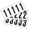Kombipackung Ziffer 0-9, weiß/schwarz, Folie, SH 150mm, 72x170mm, 2 je Ziffer/Packung