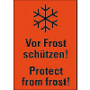 Verp.etikett Vor Frost...,leuchtrot,Haftpapier,permanent,105x74mm,500/Rolle
