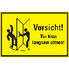 Hinweisschild Vorsicht! Tür bitte langsam öffnen! Folie, selbstklebend, 300x200mm