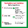 Aushang Verhalten bei Unfällen, Kunststoff, 200x200mm Aushang Verhalten bei Unfällen, Kunststoff, 200x200mm