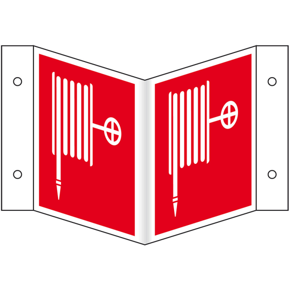 Brandschutz-Nasenschild Löschschlauch, praxisbewährt, Kunststoff, 200x200mm, BGV A8-Beschreibung lesen