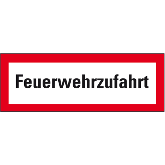 Feuerwehrschild Feuerwehrzufahrt, Aluminium, 420x148mm, DIN 4066-Beschreibung lesen