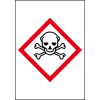 Gefahrensymbol Totenkopf GHS 06, Folie, selbstklebend, 37x52mm, 10/Bogen, GHS-Verordnung Gefahrensymbol Totenkopf GHS 06, Folie, selbstklebend, 37x52mm, 10/Bogen, GHS-Verordnung