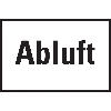 Hinweisschild Abluft, Folie, selbstklebend, 100x150mm Hinweisschild Abluft, Folie, selbstklebend, 100x150mm