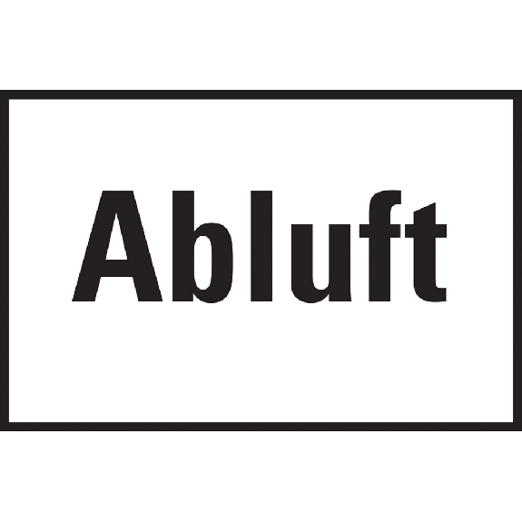 Hinweisschild Abluft, Folie, selbstklebend, 100x150mm Hinweisschild Abluft, Folie, selbstklebend, 100x150mm-Beschreibung lesen