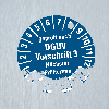 Prüfplakette DGUV Vorschrift 3,NP,25-30,blau/weiß,Dokumentenfolie,Ø20mm,10/Bogen