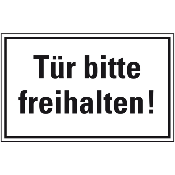 Türhinweisschild Tür bitte freihalten!, Kunststoff, 300x200mm Türhinweisschild Tür bitte freihalten!, Kunststoff, 300x200mm-Beschreibung lesen