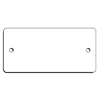 Kollianhänger, blanko, weiß, Kunststoff, 2 Befestigungslöcher, 54x100mm, 500/VE-Beschreibung lesen