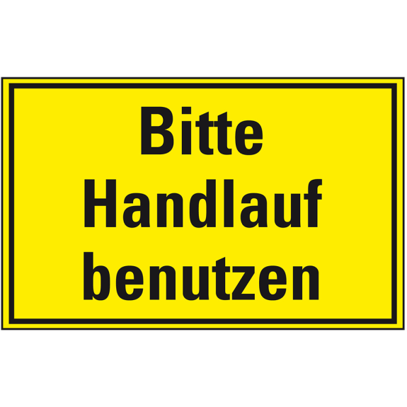 Hinweisschild Bitte Handlauf benutzen, Folie, selbstklebend, 300x200mm Hinweisschild Bitte Handlauf benutzen, Folie, selbstklebend, 300x200mm-Beschreibung lesen