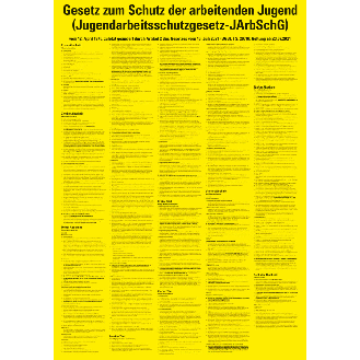 Aushang Jugendarbeitsschutzgesetz-JArbSchG, Kunststoff, 700x1000mm-Beschreibung lesen