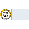 Kabelprüfplakette geprüft gemäß VDE, 25-28,Folie,selbstklebend,20x100mm,8/Bogen