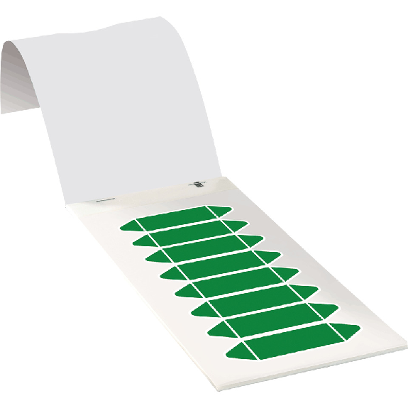 Rohrleitungsetikett zum Beschriften, grün, Folie, 17x75mm, 80/Heft, DIN 2403 Rohrleitungsetikett zum Beschriften, grün, Folie, 17x75mm, 80/Heft, DIN 2403-Beschreibung lesen