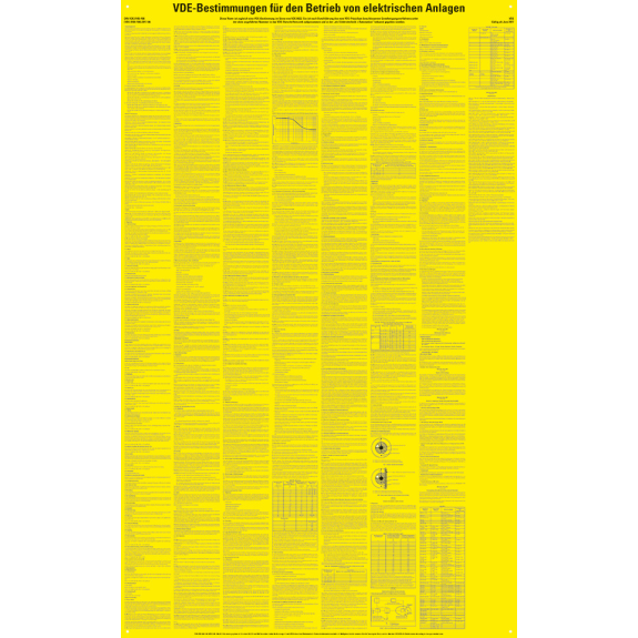 Aushang VDE-Bestimmungen Betrieb von elektrischen Anlagen, Folie, 610x980mm, VDE Aushang VDE-Bestimmungen Betrieb von elektrischen Anlagen, Folie, 610x980mm, VDE-Beschreibung lesen