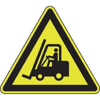 PERMALIGHT power langnachleuchtend Warnschild Warnung vor Flurförderzeugen, Kunststoff, fluoreszierend, SL 200mm-Beschreibung lesen