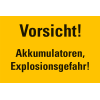Warnschild Vorsicht! Akkumulatoren, Explosionsgefahr!,Kunststoff,200x300mm