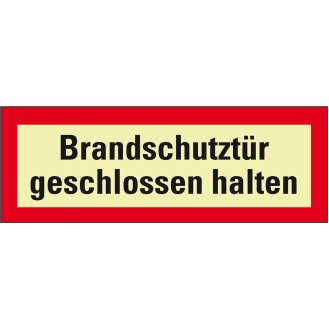 PERMALIGHT power langnachleuchtend Feuerwehrschild Brandschutztür geschl..., Kunststoff, 297x105mm-Beschreibung lesen