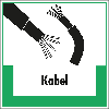 Abfallkennzeichen Kabel, mit Symbol und Text, Folie, selbstklebend, 200x200mm Abfallkennzeichen Kabel, mit Symbol und Text, Folie, selbstklebend, 200x200mm