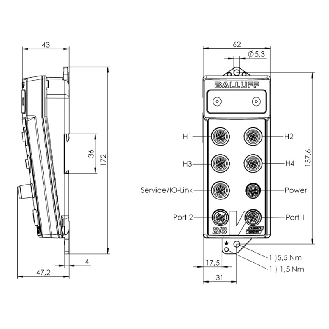 Unité d'exploitation HF (13,56 MHz), PROFINET IO (IRT) switch 2 ports - BIS V-6108-048-C007 (BIS01AE)-Lire la description