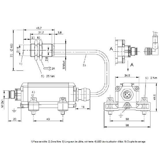 Appareil de lecture/écriture, IO-Link, M18x1, 45,5mm, antenne ronde - BIS M-402-045-002-07-S4 (BIS00LW)-Lire la description
