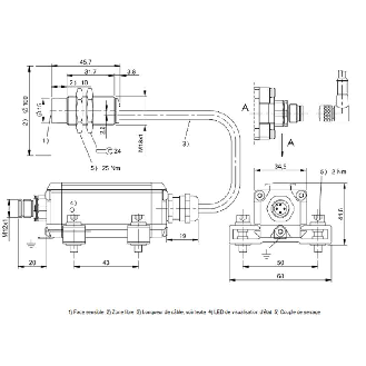 Appareil de lecture/écriture, IO-Link, M18x1, 45,5mm, antenne ronde - BIS M-402-045-002-07-S4 (BIS00LW)-Lire la description