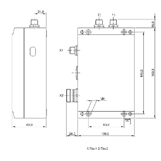 Unité d'exploitation RFID 70/455 kHz, RS422/RS485, 2 têtes - BIS C-620-007-050-02-ST2 (BIS00KW)-Lire la description