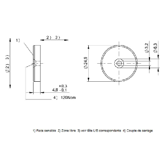 Support de données HF (13,56 MHz), 112 octets, 8 octets, rond - BIS M-132-03/L (BIS00YF)-Lire la description
