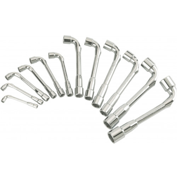 Jeu de 12 clés à pipe débouchées polies 6x12 pans - SAM OUTILLAGE - 93-SDJ12-Lire la description