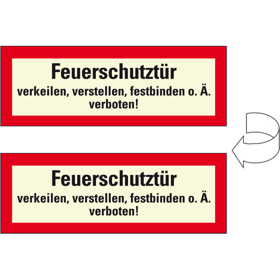 PERMALIGHT plus langnachleuchtend Feuerwehrschild Feuerschutztür verk..., doppelseitig, Folie, 210x74mm, DIN 4066 PERMALIGHT plus langnachleuchtend Feuerwehrschild Feuerschutztür verk..., doppelseitig, Folie, 210x74mm, DIN 4066-Beschreibung lesen