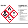 Gefahrstoffetikett Ottokraftstoff UN 1203, GefStoffV/GHS/CLP, 148x105mm, 4/Bogen Gefahrstoffetikett Ottokraftstoff UN 1203, GefStoffV/GHS/CLP, 148x105mm, 4/Bogen