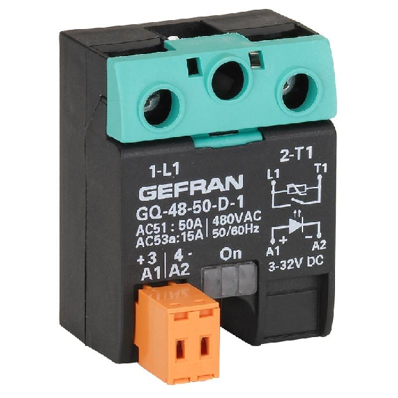 Relais statique 1PH 50A 480VAC / Cde 20-260Vac/dc - GQ-50-48-A-1-0-Lire la description